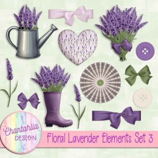 Free design elements in a Floral Lavender theme