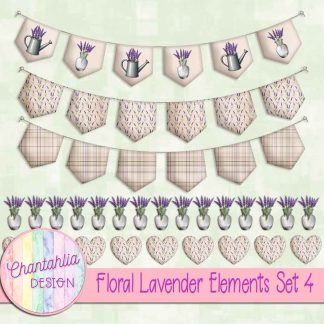 Free design elements in a Floral Lavender theme