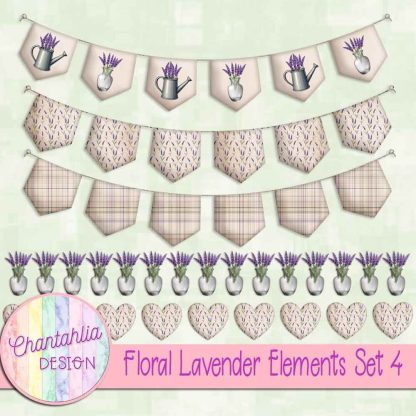 Free design elements in a Floral Lavender theme