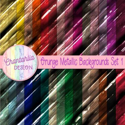 Free digital papers featuring a grunge metallic design.