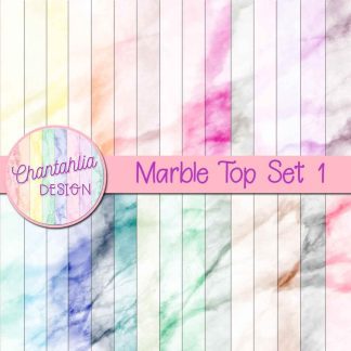 Free digital papers featuring a marble top design.