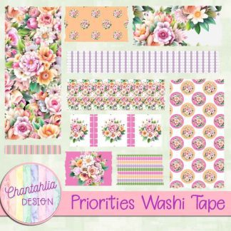 Free washi tape in a Priorities theme