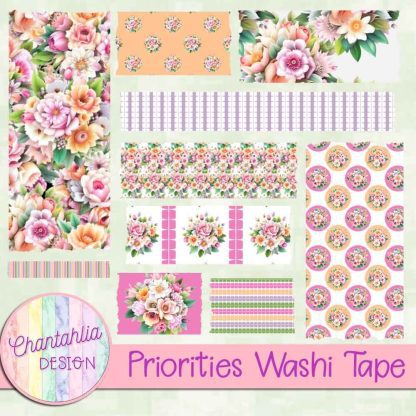 Free washi tape in a Priorities theme