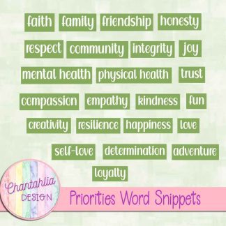 Free word snippets in a Priorities theme