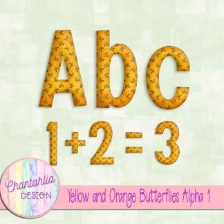 Free alpha in a Yellow and Orange Butterflies theme