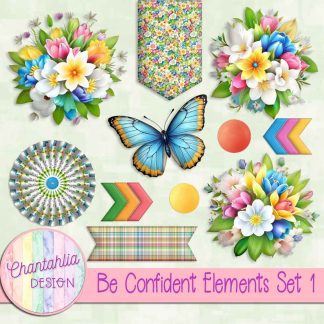 Free design elements in a Be Confident theme.