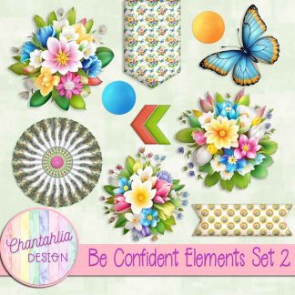 Free design elements in a Be Confident theme.