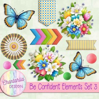 Free design elements in a Be Confident theme.