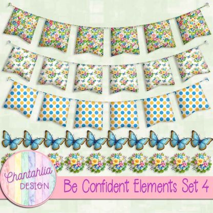 Free design elements in a Be Confident theme.