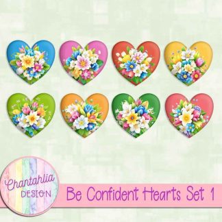 Free hearts in a Be Confident theme
