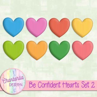 Free hearts in a Be Confident theme