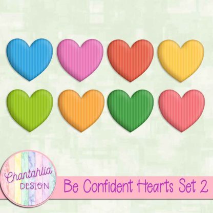 Free hearts in a Be Confident theme