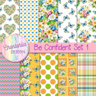 Free digital papers in a Be Confident theme