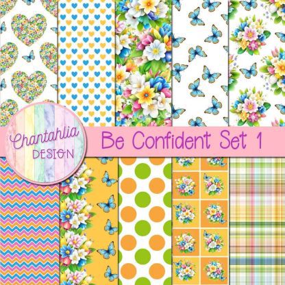 Free digital papers in a Be Confident theme