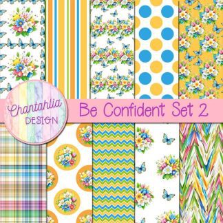 Free digital papers in a Be Confident theme