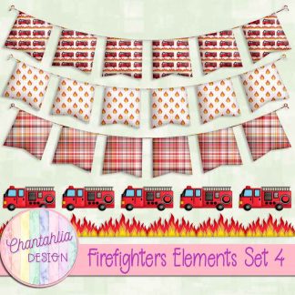 Free design elements in a Firefighters theme