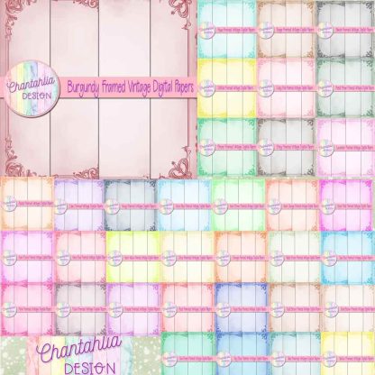 Framed Vintage Digital Papers