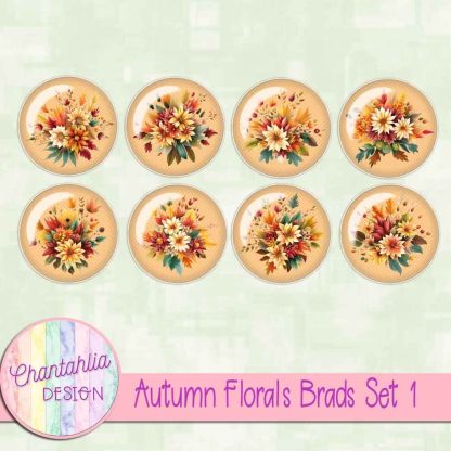 Free brads in an Autumn Florals theme