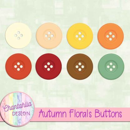 Free buttons in an Autumn Florals theme