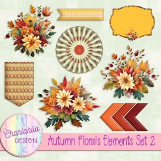 Free design elements in an Autumn Florals theme