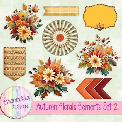 Free design elements in an Autumn Florals theme