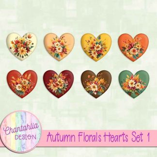 Free hearts in an Autumn Florals theme