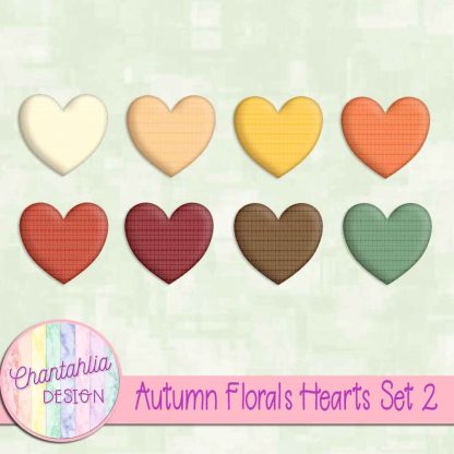 Free hearts in an Autumn Florals theme