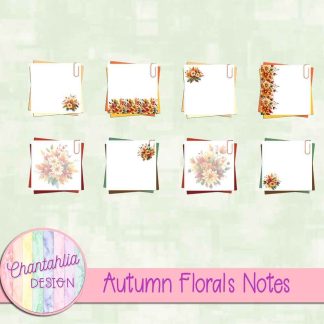 Free notes in an Autumn Florals theme