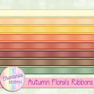 Free ribbons in an Autumn Florals theme