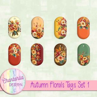 Free tags in an Autumn Florals theme