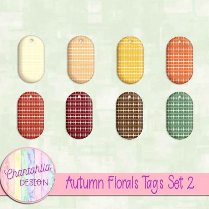 Free tags in an Autumn Florals theme