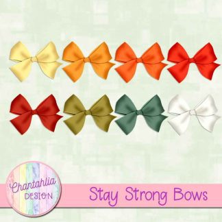 Free bows in a Stay Strong theme