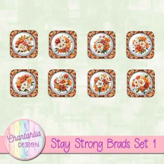 Free brads in a Stay Strong theme