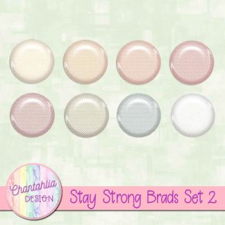 Free brads in a Stay Strong theme