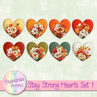 Free hearts in a Stay Strong theme