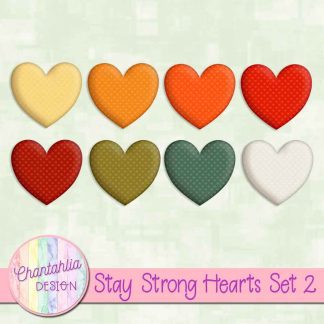 Free hearts in a Stay Strong theme