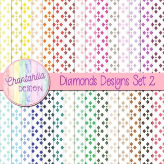 Free digital papers featuring a diamonds design