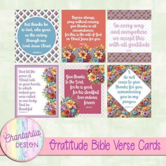 Gratitude Bible verse cards
