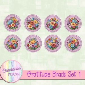 Gratitude Brads Set 1 - Chantahlia Design