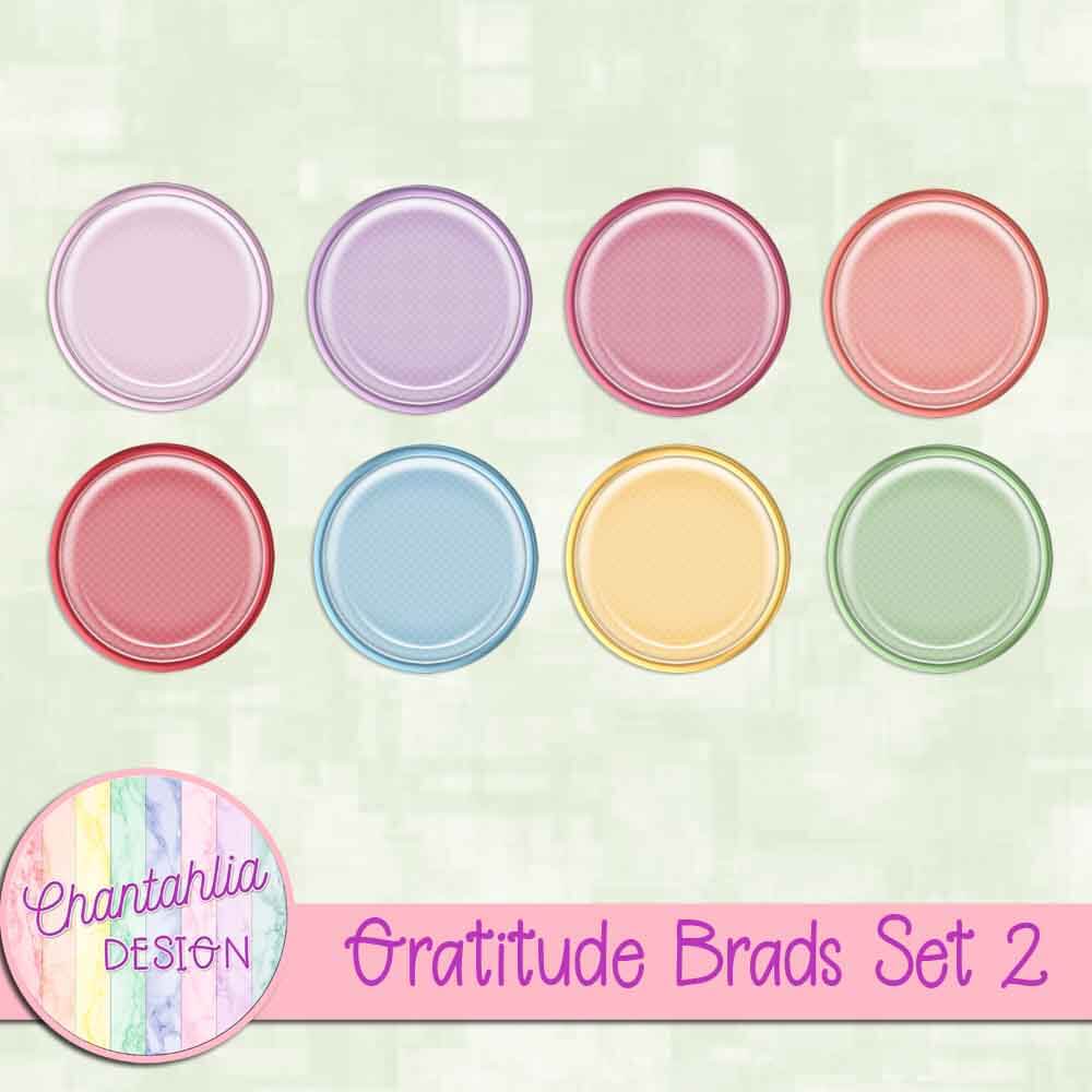 Gratitude Brads Set 2