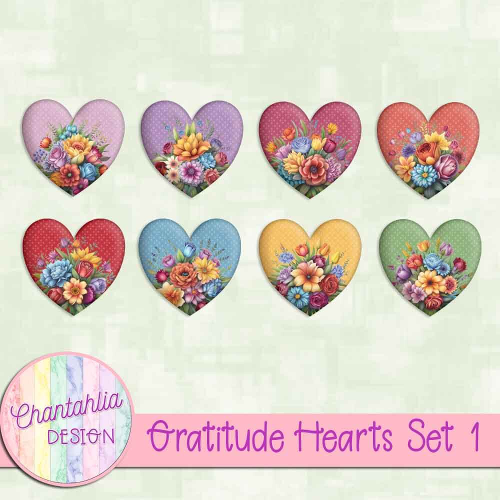 Gratitude Hearts Set 1