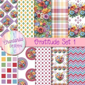Gratitude Digital Papers Set 1