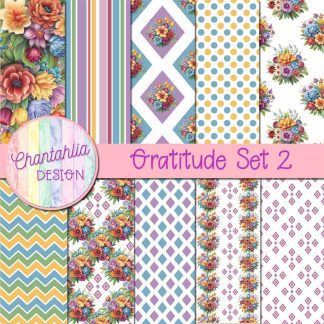 Gratitude Digital Papers Set 2