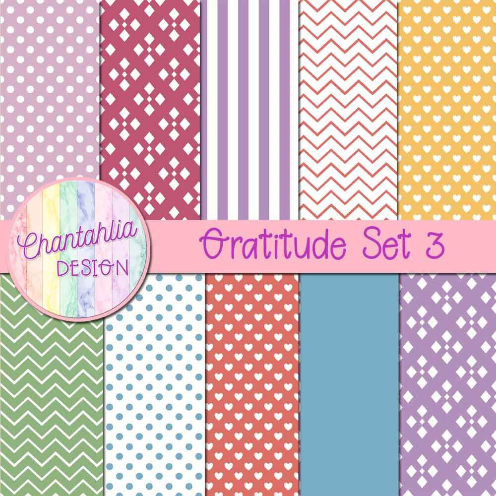 Gratitude Digital Papers Set 3