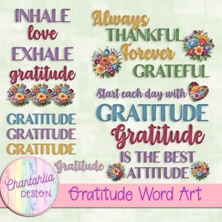 Gratitude Word Art