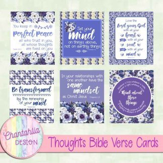 Free Bible verse cards in a Thoughts theme