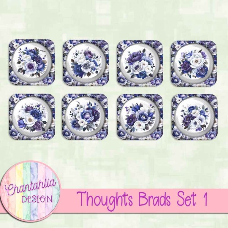 Thoughts Brads Set 1 - Chantahlia Design