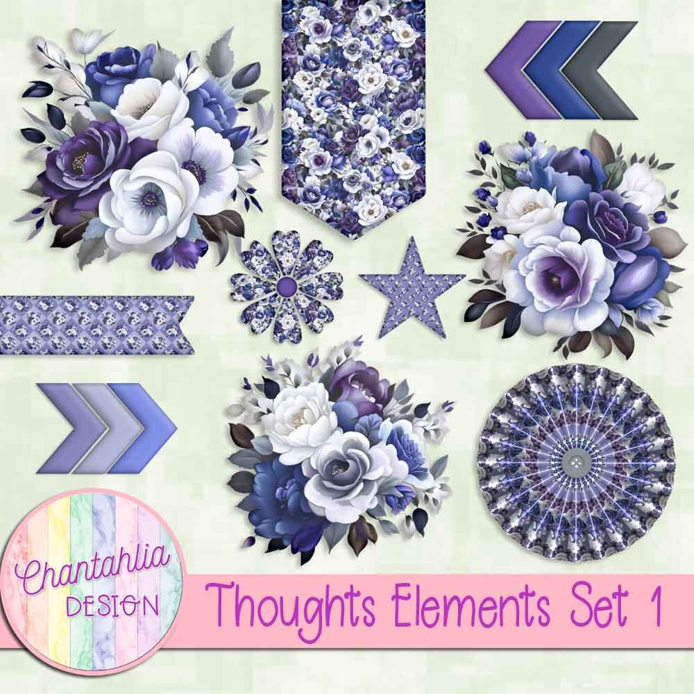Free design elements in a Thoughts theme