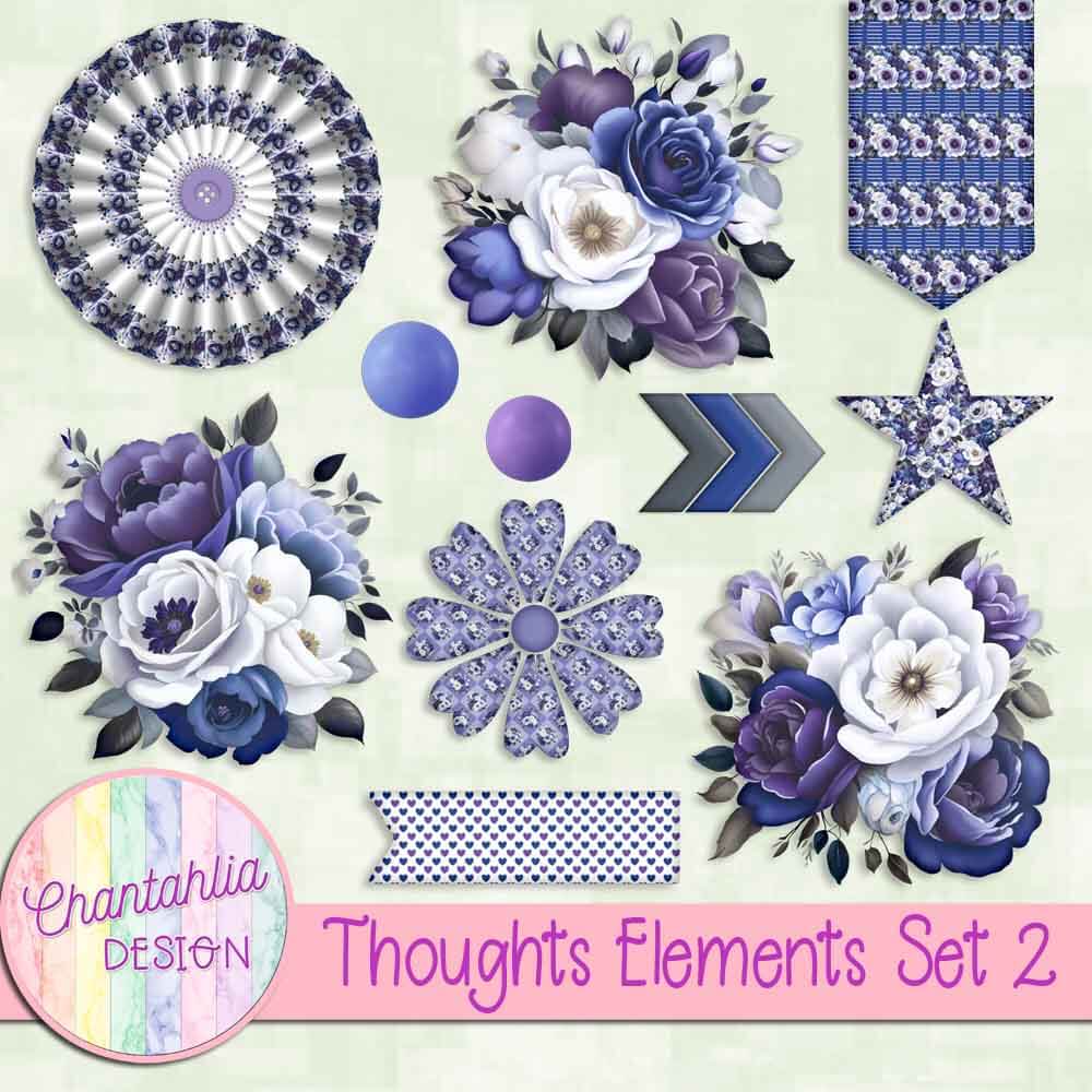 Free design elements in a Thoughts theme