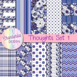 Thoughts Digital Papers Set 1